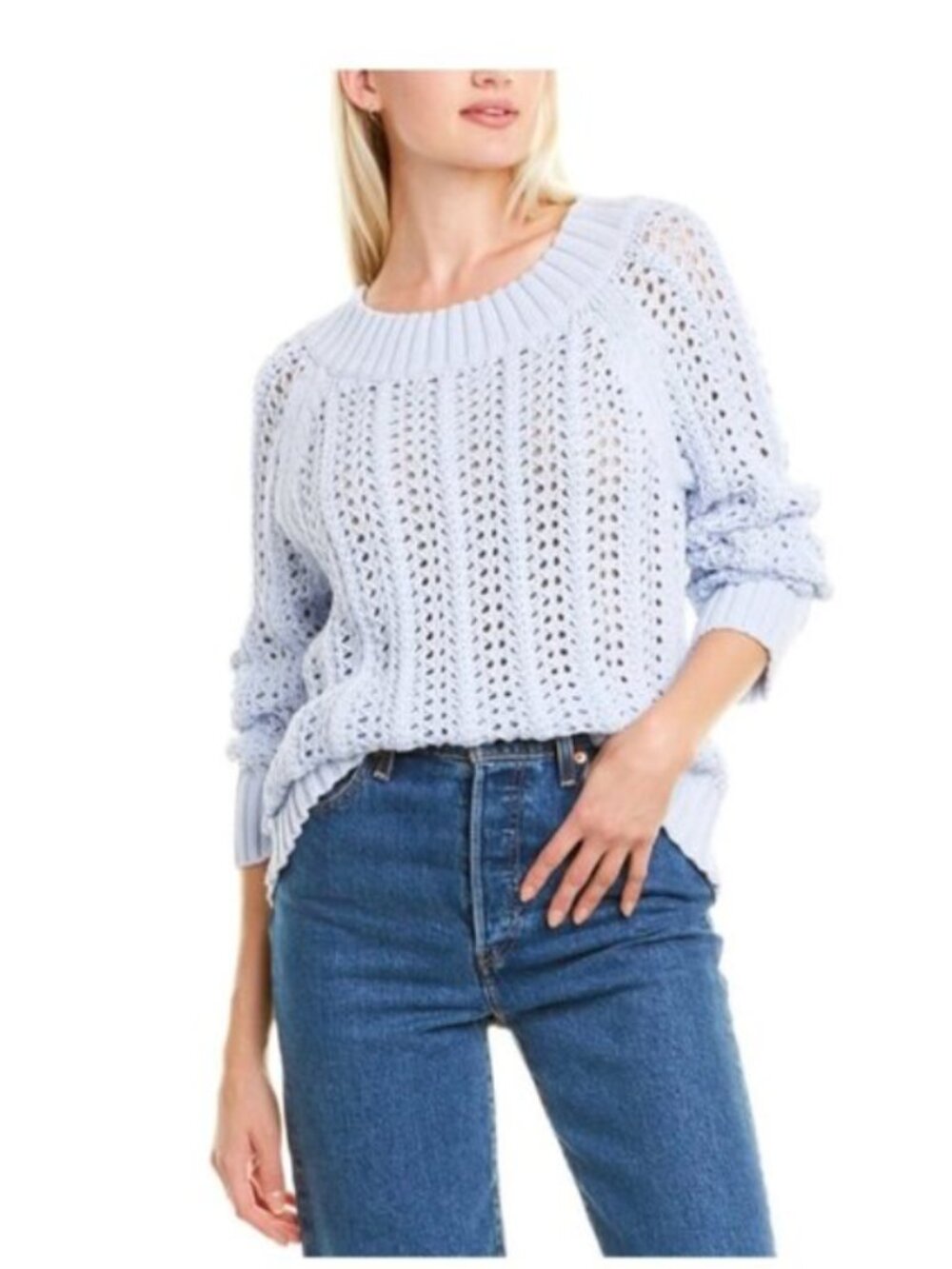 J. Crew Pointelle Beach Sweater large JCrew